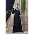 Designer abaya with cuff sleeves- Black